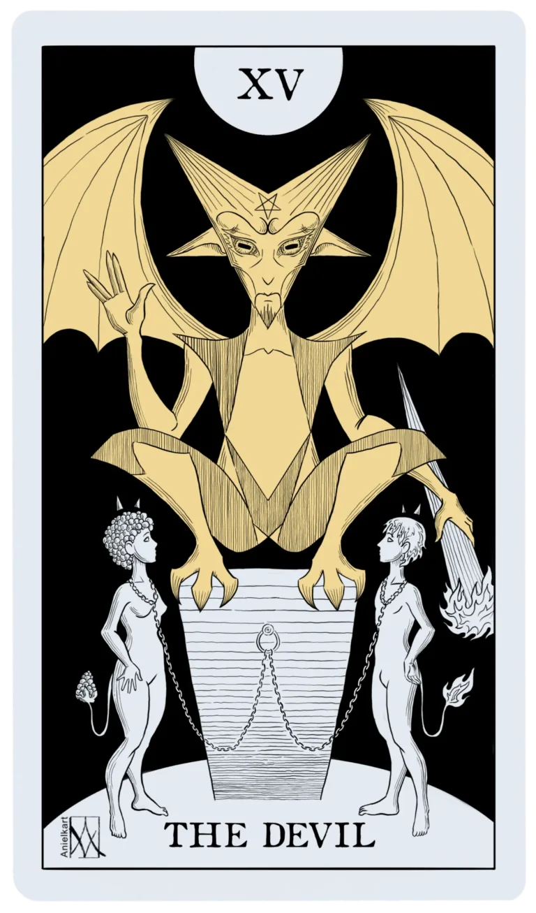 Digital art. Tarot illustration: the devil.