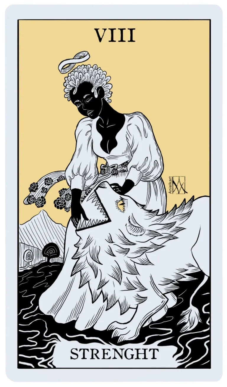 Digital art. Tarot illustration: strenght.