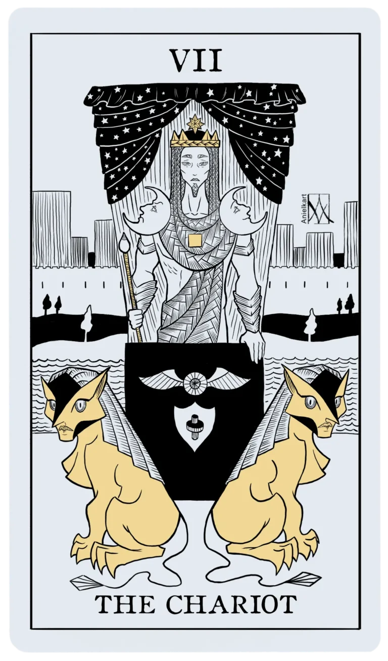 Digital art. Tarot illustration: the chariot.