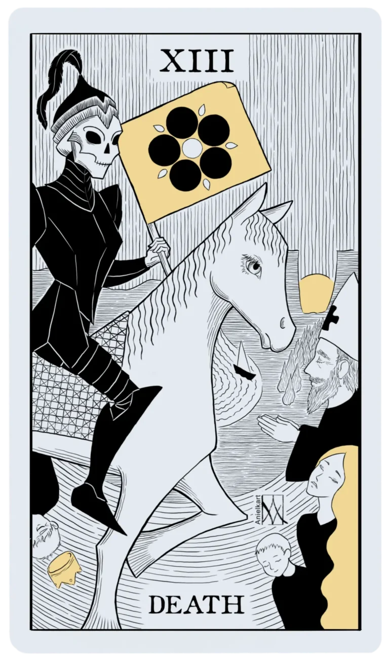 Digital art. Tarot illustration: death.