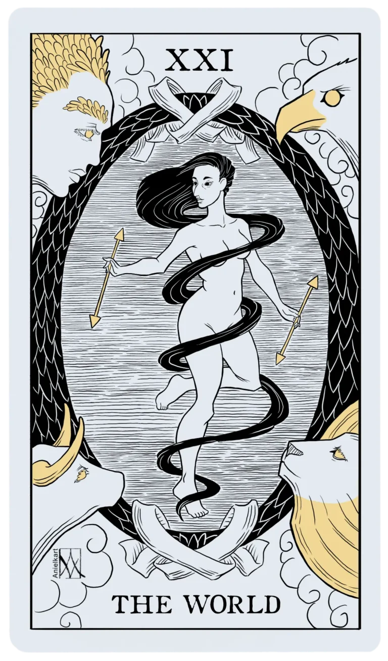 Digital art. Tarot illustration: the world.