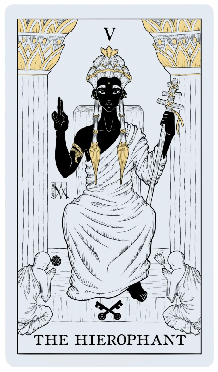 Digital art. Tarot illustration: the hierophant.